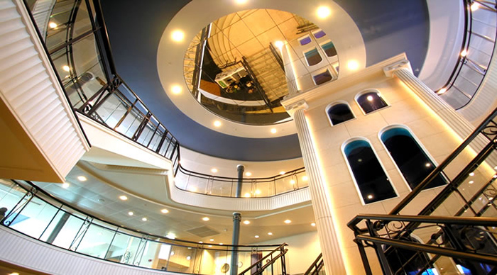 船舶の天井にリフェクスミラーを設置した事例